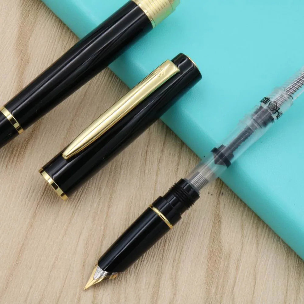 luxury brand HERO Ceramic Retro Fountain Pen GOLDEN BLACK Vintage Style ink pen Stationery Office school supplies