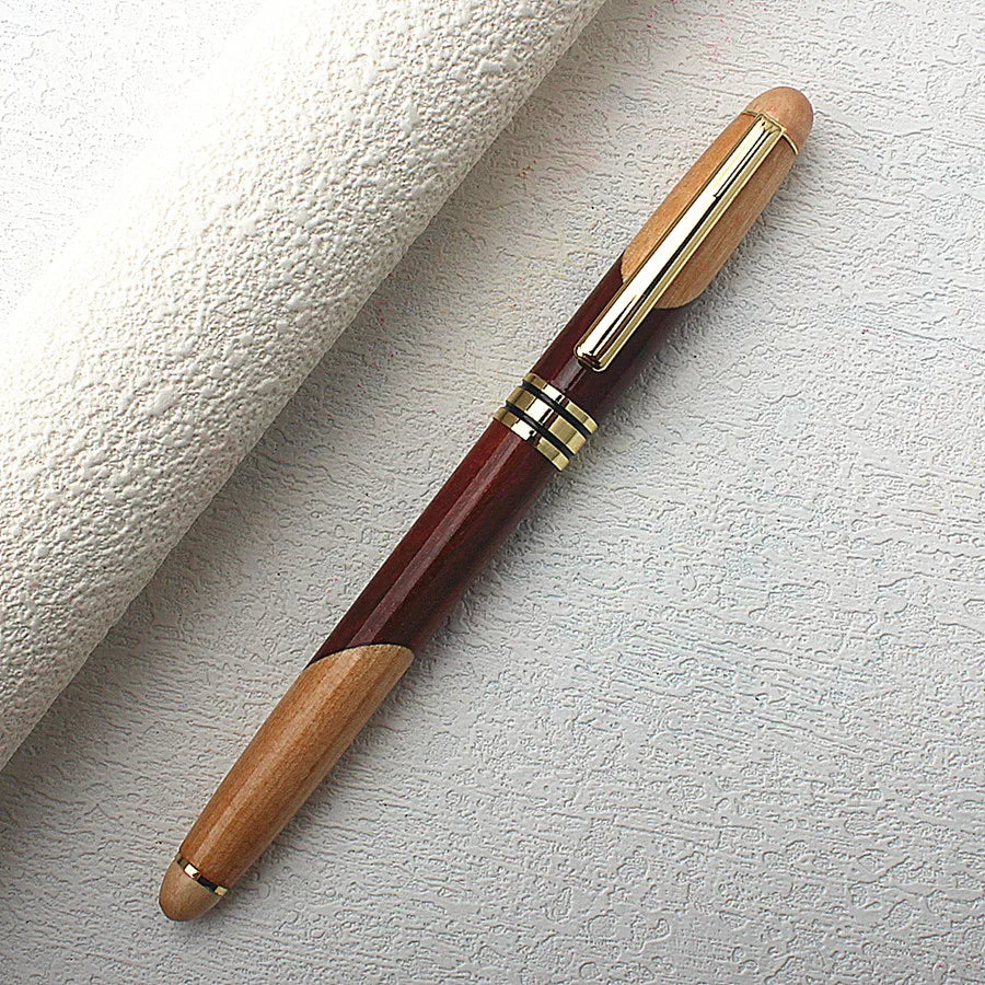 Hero wood Fountain Pen Classic Pen EF Extra Fine 0.38mm Smooth Financial Office Student Gift Ink Pen