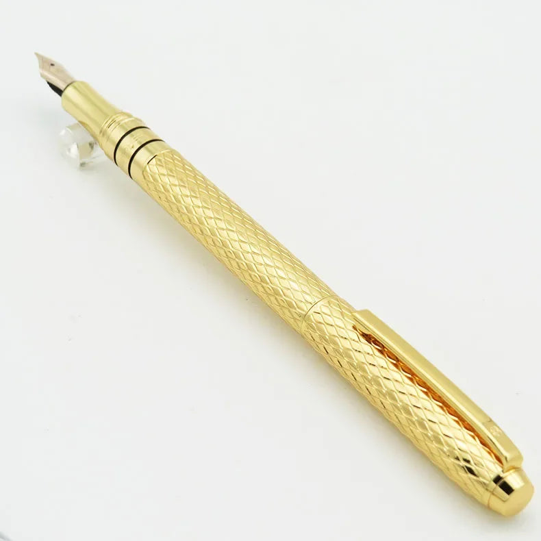 Original Hero 703 High Quality Luxury 10K Gold Fountain Pen Ink Pen 0.5mm Full Metal